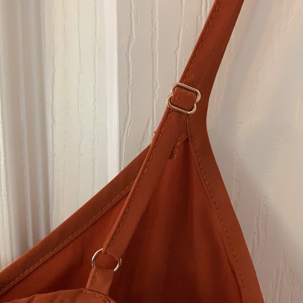 J Crew Deep Rust Romper With Pockets Size Xs - image 4